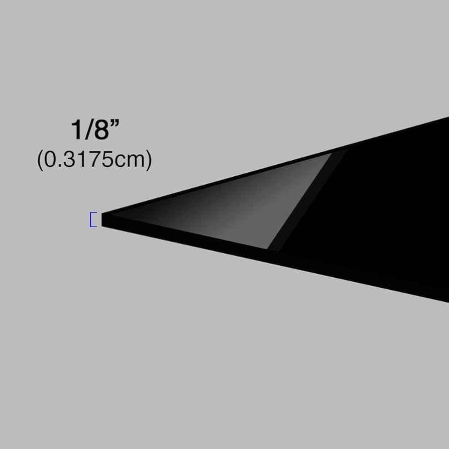 Thin and Durable 1/8" Co-Extruded Acrylic various sizes in set