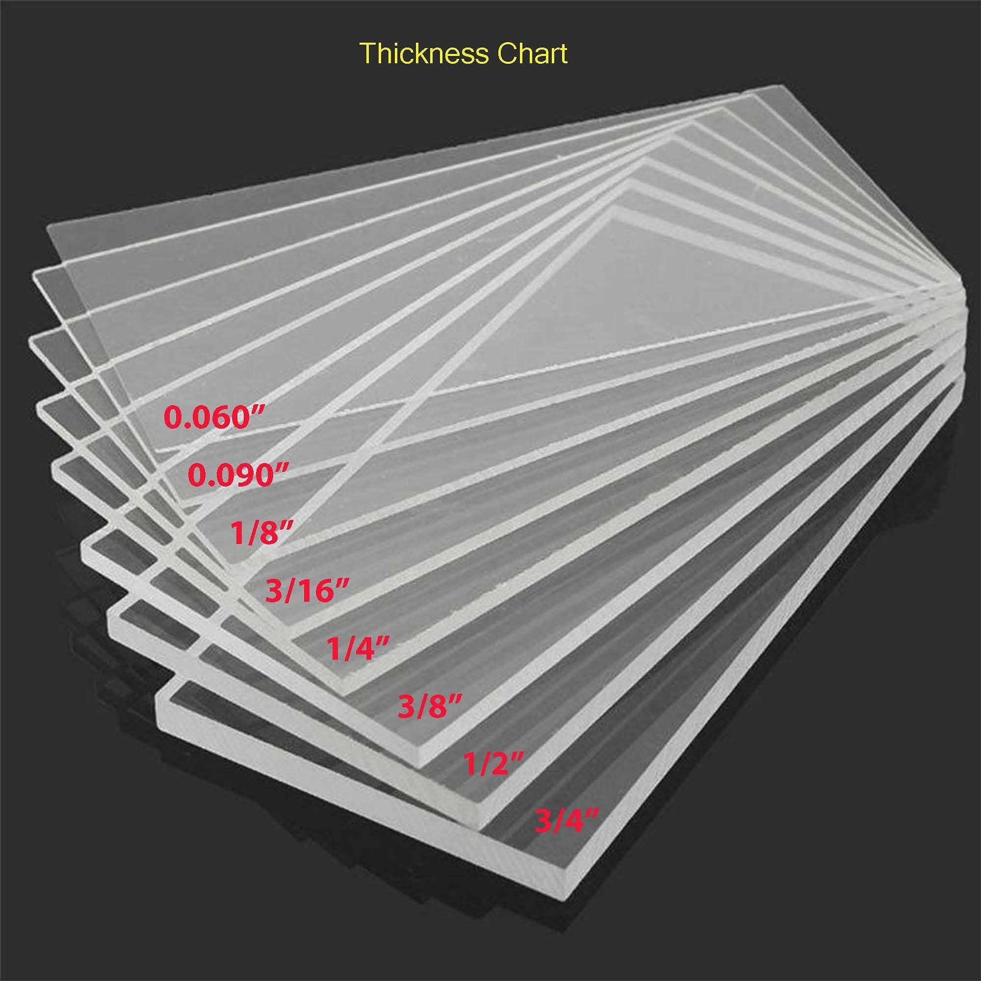 3/16" Thickness Co-Extruded Acrylic Various Color and sizes