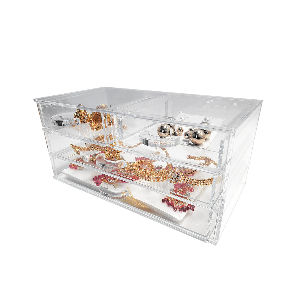 Clear Acrylic Jewelry Organizer- Plastic Work Displays