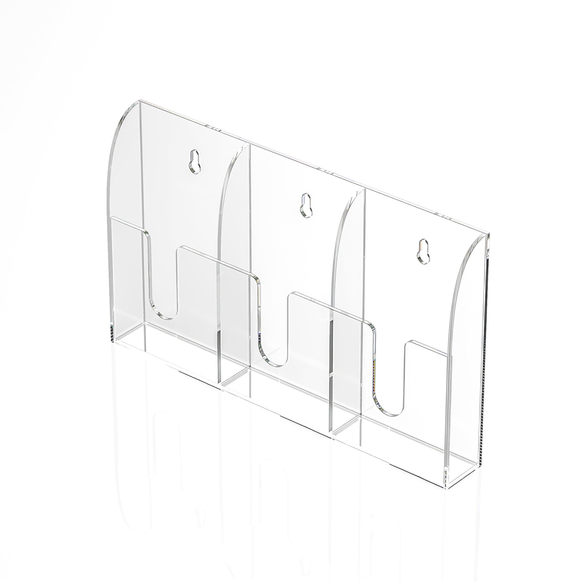 Triple Acrylic Brochure and Pamphlet Rack