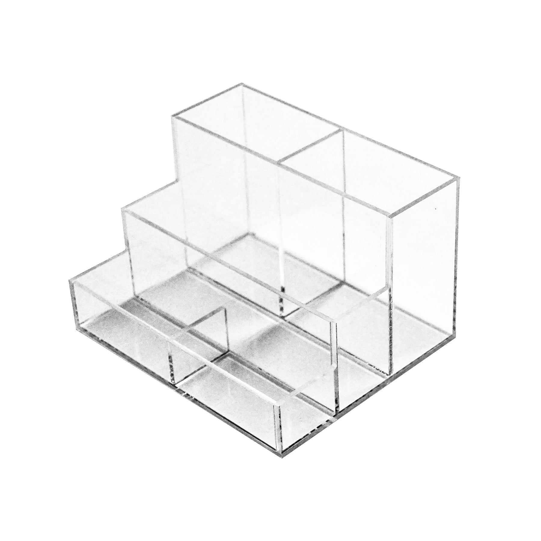 5-Compartment Clear Acrylic Desk Organizer